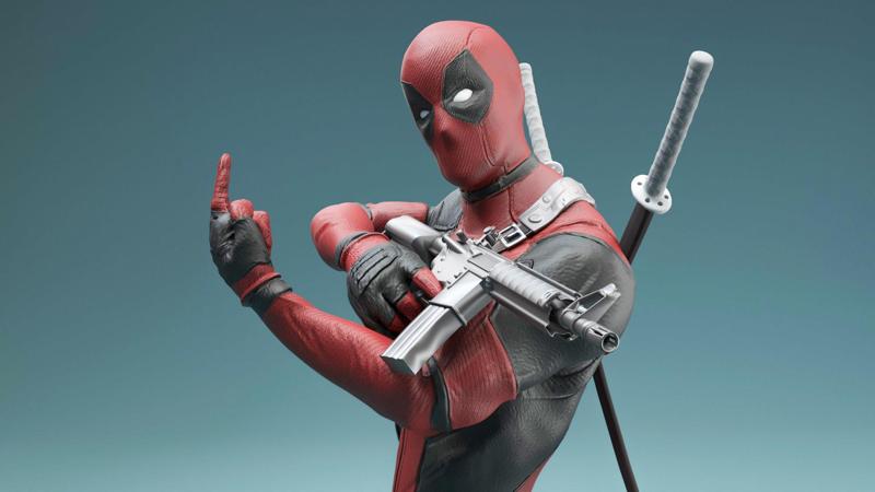 Deadpool statue 3D print model