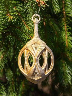 Open Lattice Flare Christmas Bulb 2024