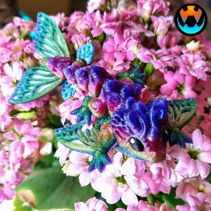 Butterfly Wyvern, Dragon Baby, Cute Articulating Easy Print-in-Place
