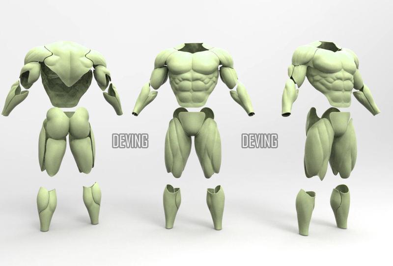 Batman muscle body for Muscle Suit Cosplay-v3