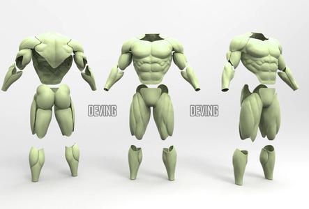 Batman muscle body for Muscle Suit Cosplay-v3