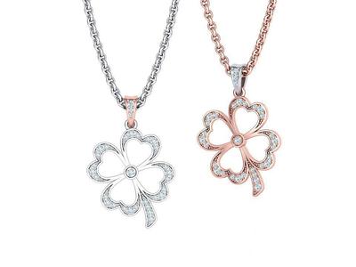 Lucky Clover Diamond Pendant