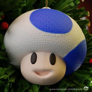SUPER MARIO BLUE TOAD KNITTED 3D STL - FREE