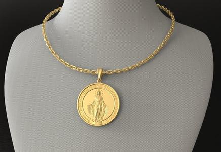 Our Lady Virgin Mary Milagrosa Miraculous Round Frame