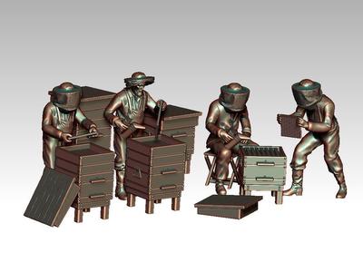 apiary and beekeepers