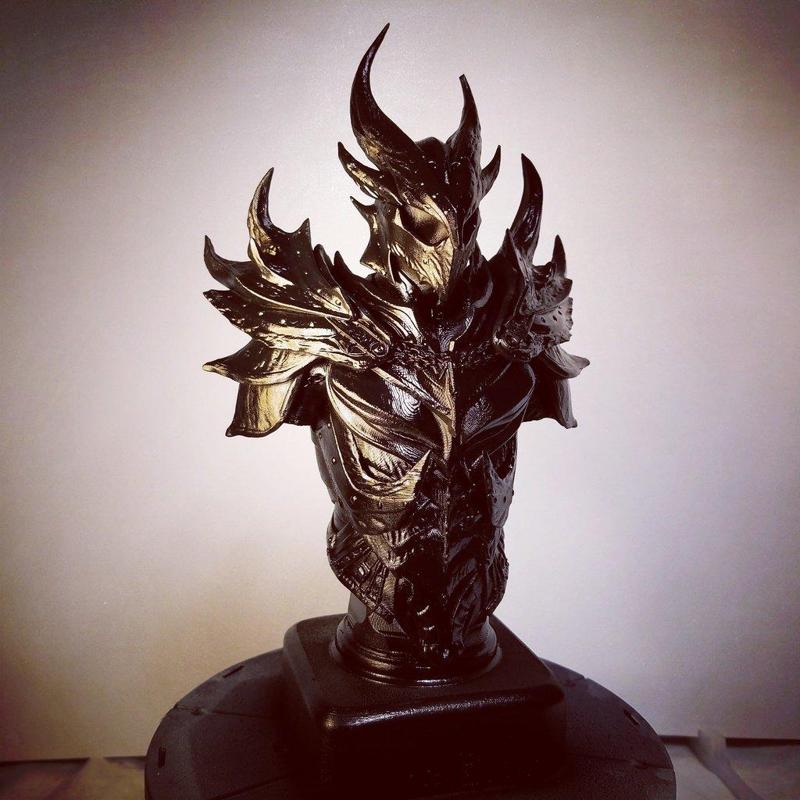 Elder Scrolls Skyrim Daedric Armor Bust
