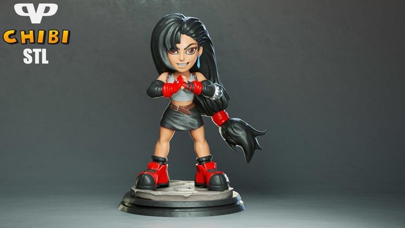 Tifa Chibi for 3D Printing STL