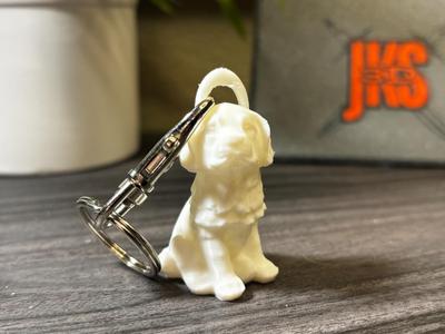 Golden Retriever Puppy Keychain