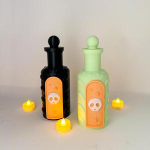 Skull Phantom Brew - Part of the Retro Halloween Potion Bottle Set