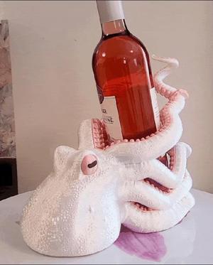 Octopus Wine and glass holder - No Supports needed