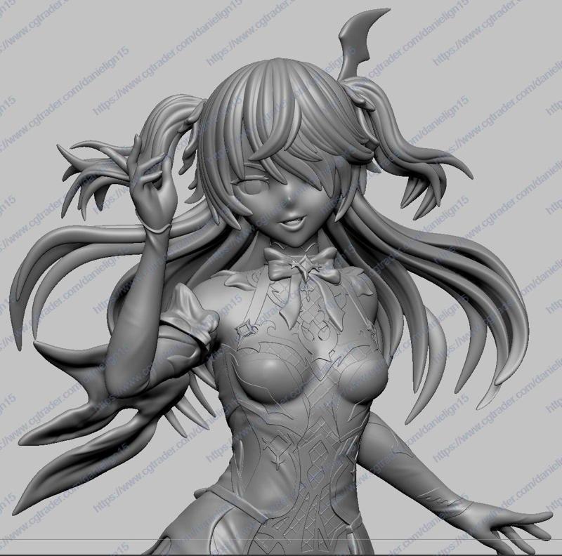 Fischl Genshin Impact HIDEF KEYED 3D print model
