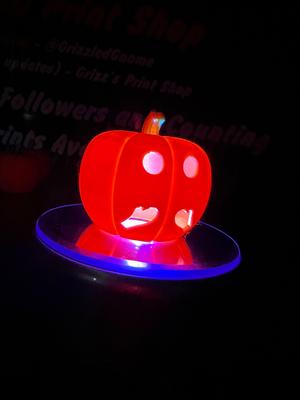 Speak no evil - Mittens version - Teal light Jack o lantern
