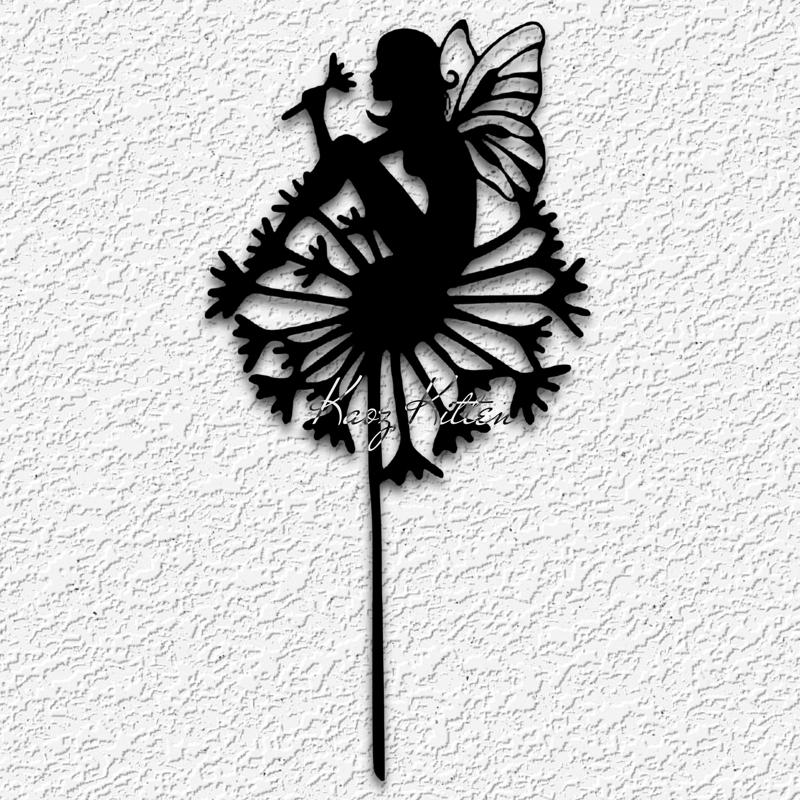 forest fairy in dandilion wall art garden fairy home decor