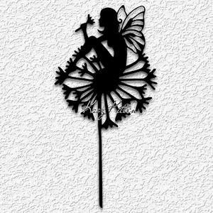 forest fairy in dandilion wall art garden fairy home decor