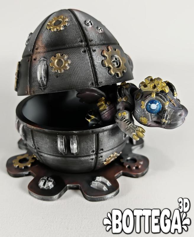Steampunk Baby Dragon + Egg House