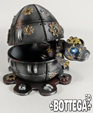 Steampunk Baby Dragon + Egg House