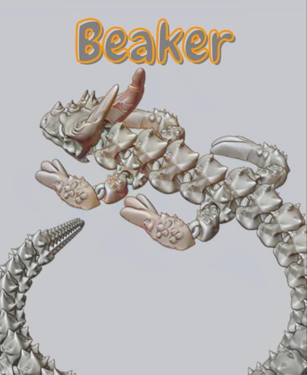 Beaker Articulated Dragon Mesh Mayhem