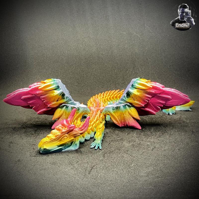 Big Glorious Dragon - Winged - Articulated - Flexi - Print in Place - No Supports - Fantasy
