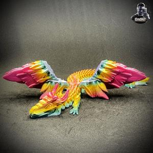 Big Glorious Dragon - Winged - Articulated - Flexi - Print in Place - No Supports - Fantasy