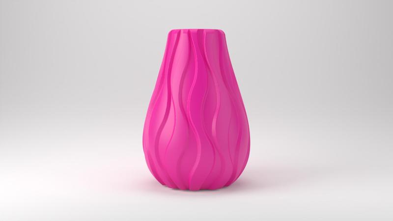 Vertical Waves Vase