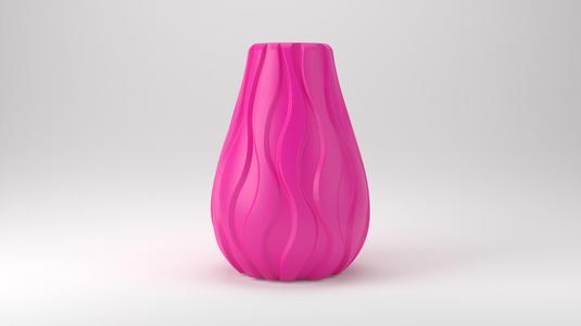 Vertical Waves Vase
