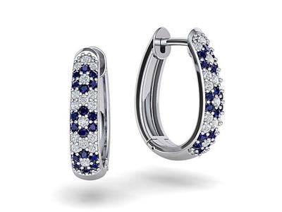 Diamond Hoop earrings 3dmodel