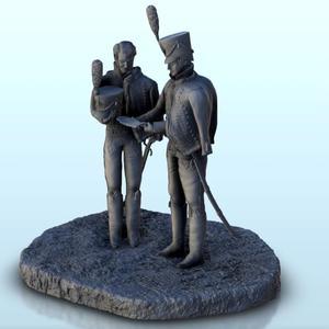 French napoleonic officers with map 6 - Great Army Napoleon XIXe Napoleonic wars character
