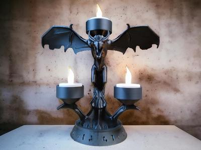 Gothic Candle Holder "Guardian of Shadows"
