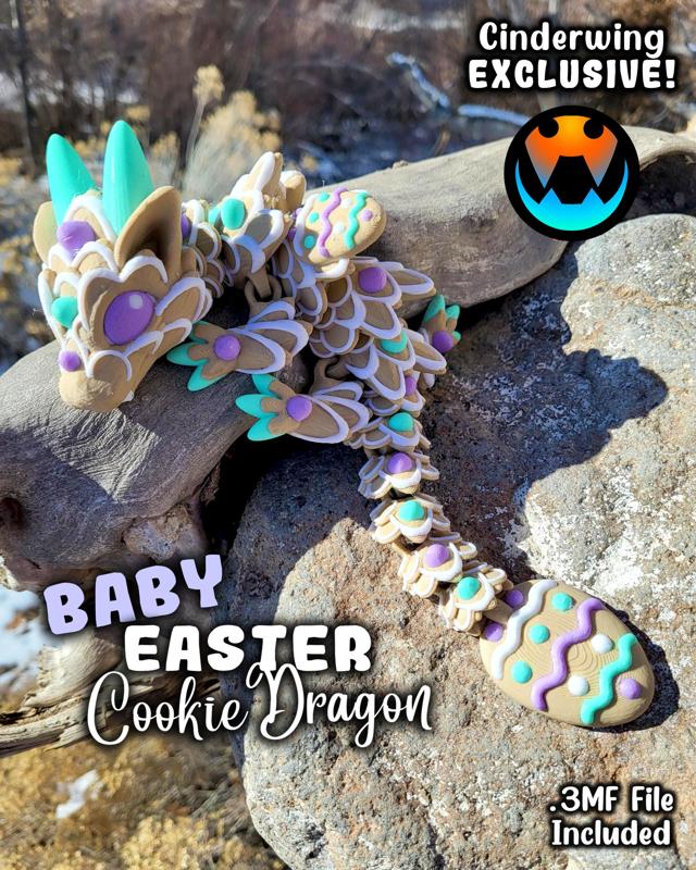 Baby Easter Egg Cookie Dragon