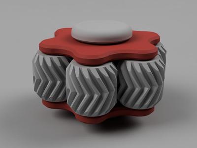 Gear Fidget Toy 05 - The Flat Hexagon With a Spin