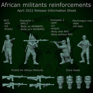 Patreon pack 10 - April 2022 - African militants reinforcements
