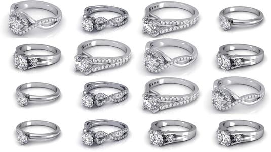 3DM 37 ENGAGEMENT RING FILES 3D Model Collection