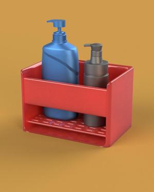 Soap stand with water drain