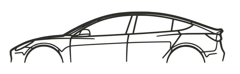 Tesla Model 3 Silhouette Wall Art