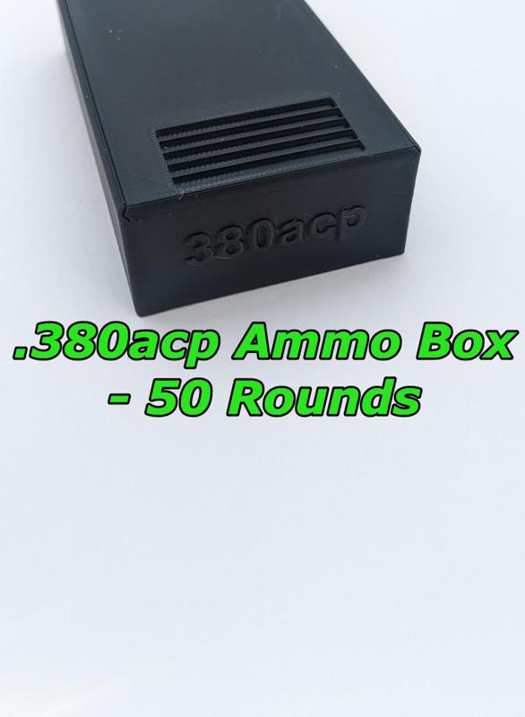 .380acp Sliding Lid Ammo Case - 50 Rounds