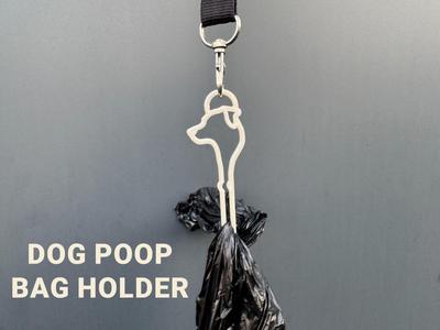 Dog Poop Bag Holder with Dog Silhouette