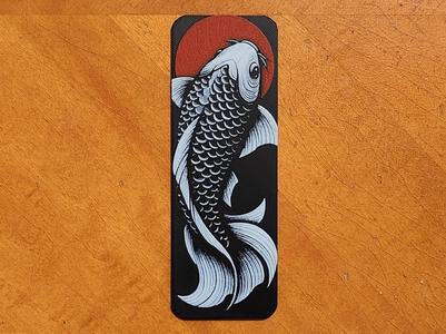 Koi Fish Carp Bookmark - Hueforge