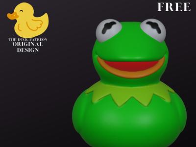 KERMIT THE FROG RUBBER DUCK