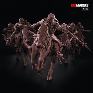 Death Division - Cavalry of the Imperial Force. Dynamic poses.