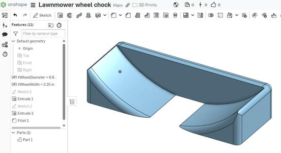 Pushmower Wheel Chock