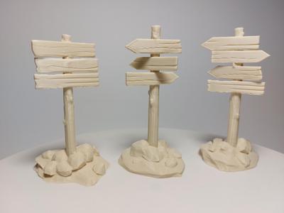 Medieval Wooden Signposts – 3  Variants for DND