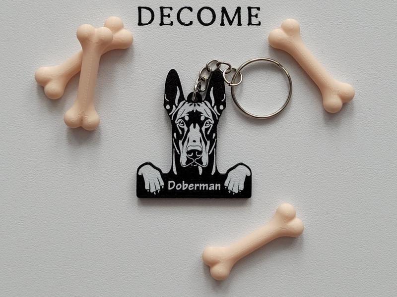 Doberman keychain