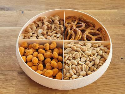 4-Compartment Snack Bowl / Plate with Compartments