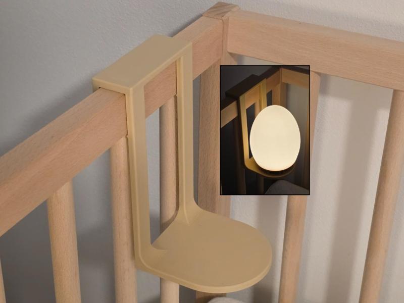 Night light holder for IKEA SNIGLAR baby crib