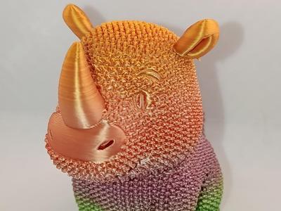 Wooly Rhinoceros that melts hearts knit