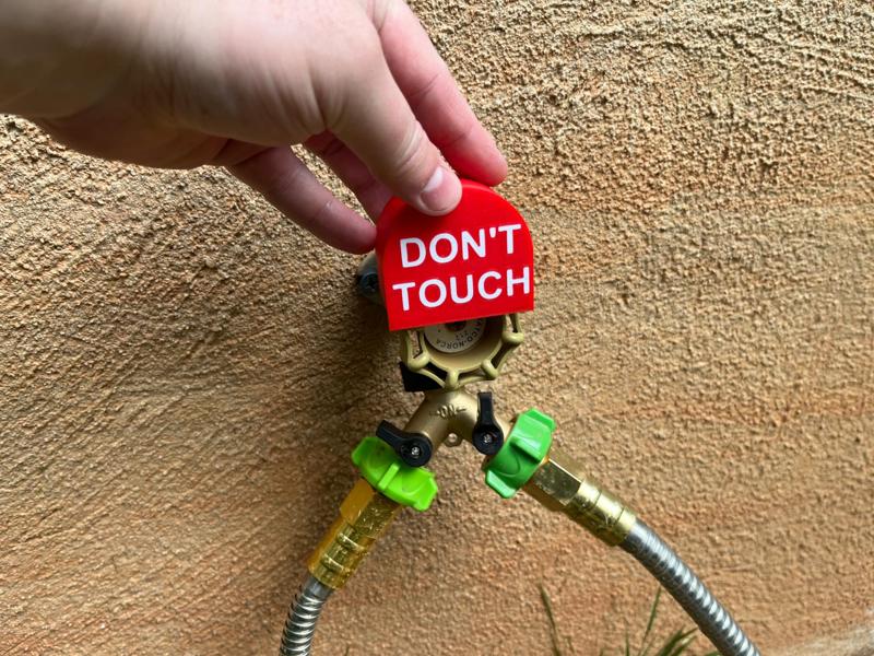 Don't Touch Hose Spigot Sign
