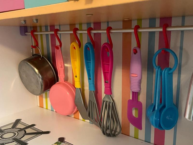 Utensil rod holder and hooks