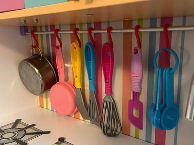 Utensil rod holder and hooks