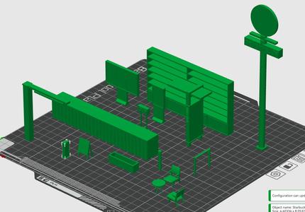 Starbucks diorama props