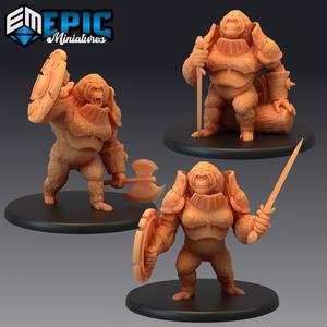 Orangutan Knight Set / Primate Ape / Monkey Warrior / Jungle Kong / Forest Encounter